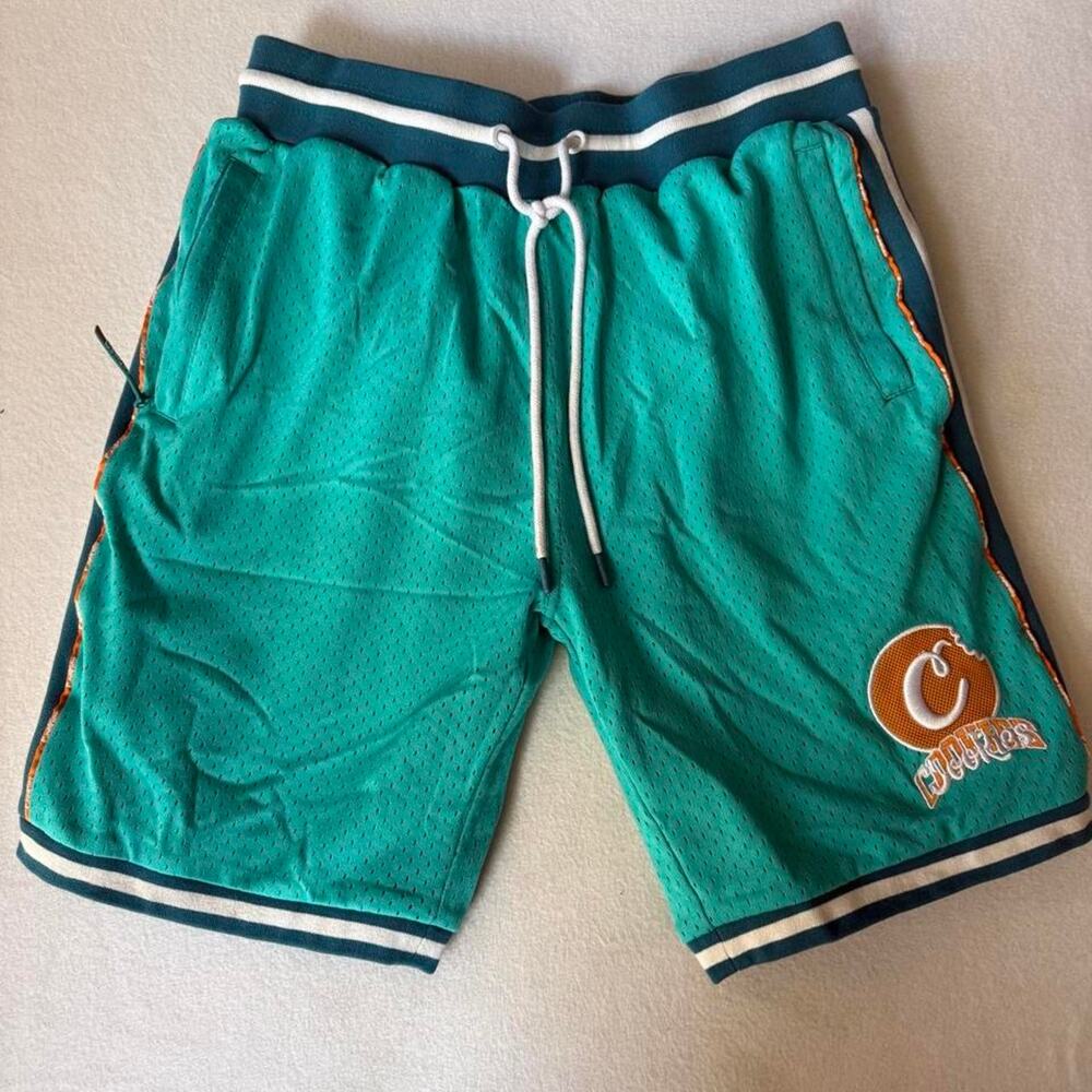 Cookies green mesh shorts with